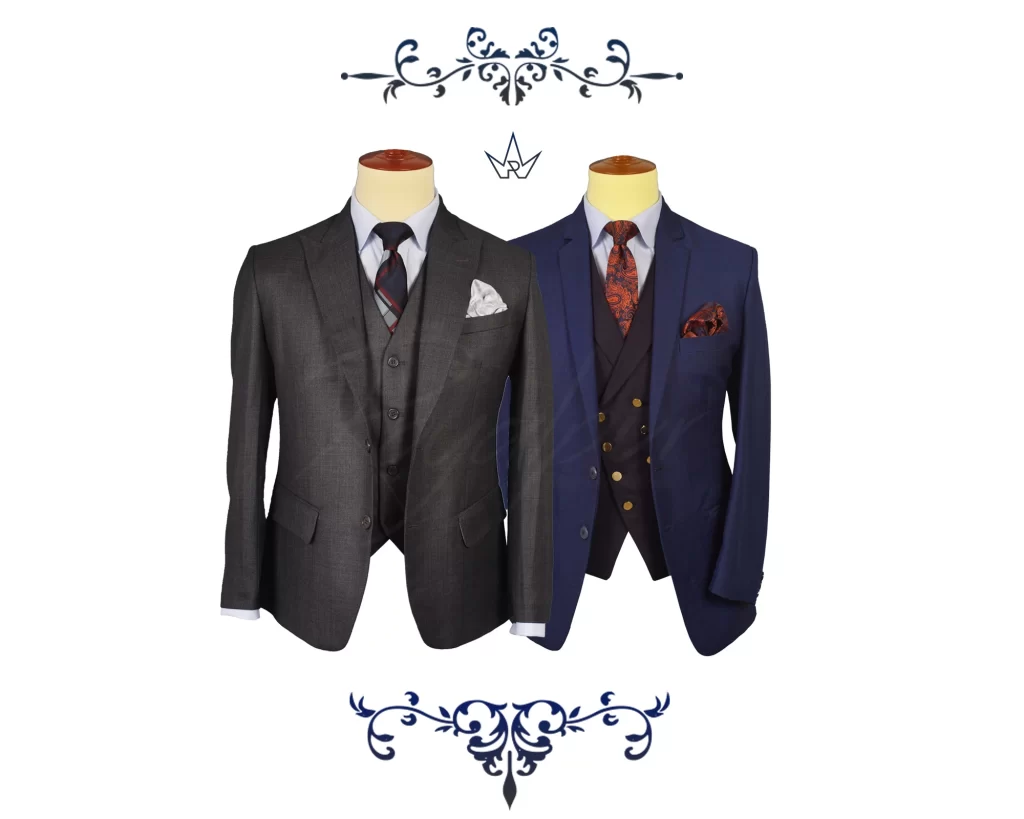 Royalblue and charcoal Gray Suits Royalpur